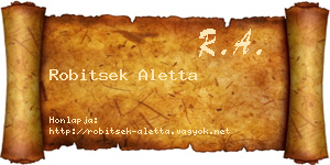 Robitsek Aletta névjegykártya
