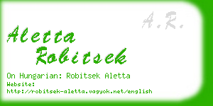 aletta robitsek business card